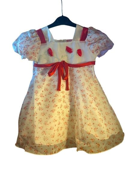 6-12 Month Sweet Elegance Baby Girl Floral Occasion Dress Red Tulip Organza Party