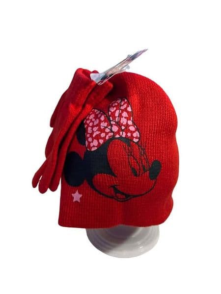6-7 Year  Minnie Mouse Hat and Gloves