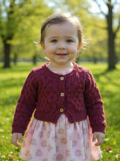 6-9 Month Burgundy Cardigan
