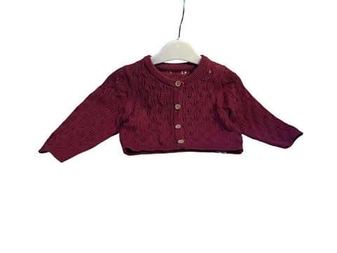 6-9 Month Burgundy Cardigan
