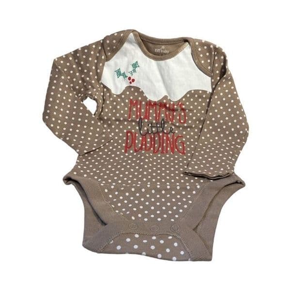 6-9 Month Christmas Pudding Body Top
