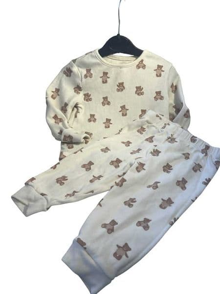 6-9 Month Cream Teddy Bear Pyjamas