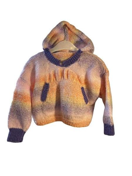 6-9 Month Hand Made Hooded Jumper