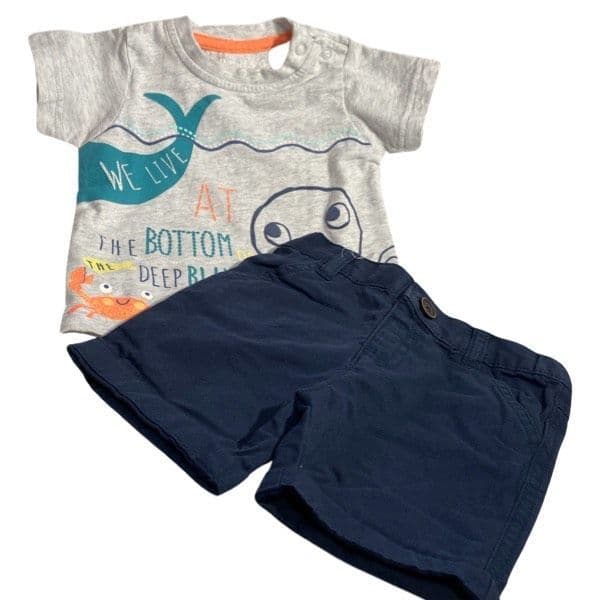 6- 9 Month Seaside Tee and Shorts