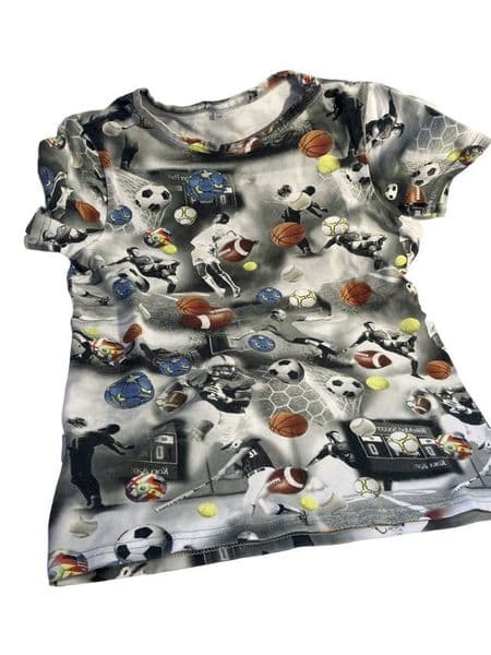 8-9 Year Stretch Football Themed Top