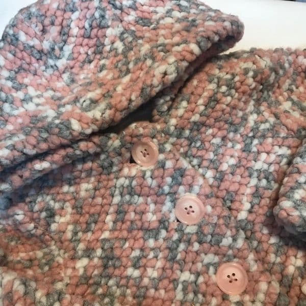 9-12 Month Pink and Grey Coat