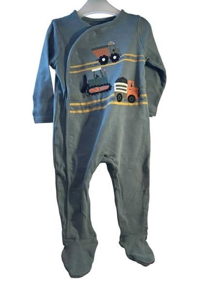 9-12 Month Truck Themed Sleepsuit