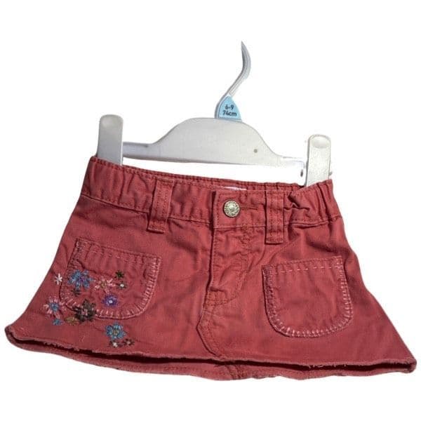 Baby Gap Toddler Girls Embroidered  2 Years Pink twill Skirt