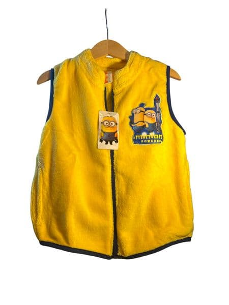 Official Despicable Me Minions Kids Fleece Gillet Vest  Size 7A 122 CM