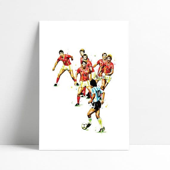 Argentina |  Diego Maradona v Belgium Art Print