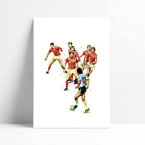 Argentina | Diego Maradona v Belgium Art Print