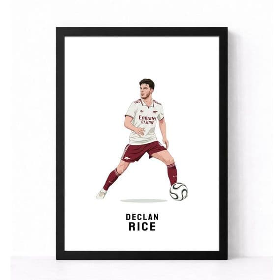 Arsenal Print | Declan Rice Away