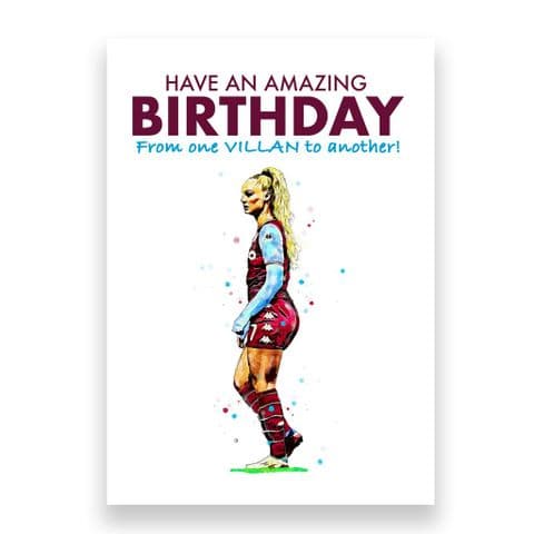 Aston Villa Birthday Card | Alisha Lehmann