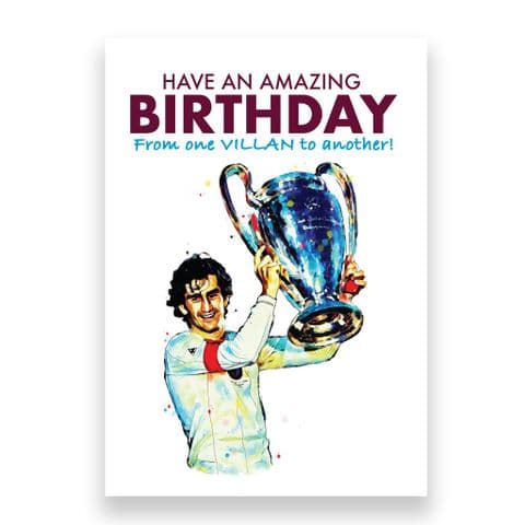 Aston Villa Birthday Card | Dennis Mortimer