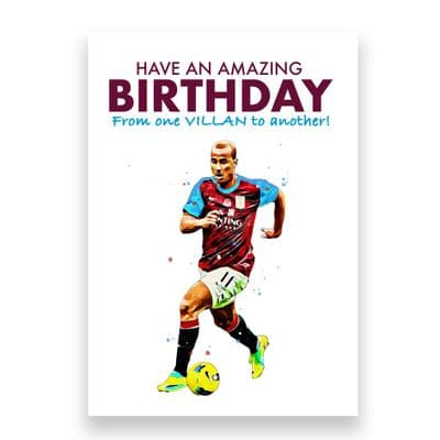 Aston Villa Birthday Card | Gabriel Agbonlahor