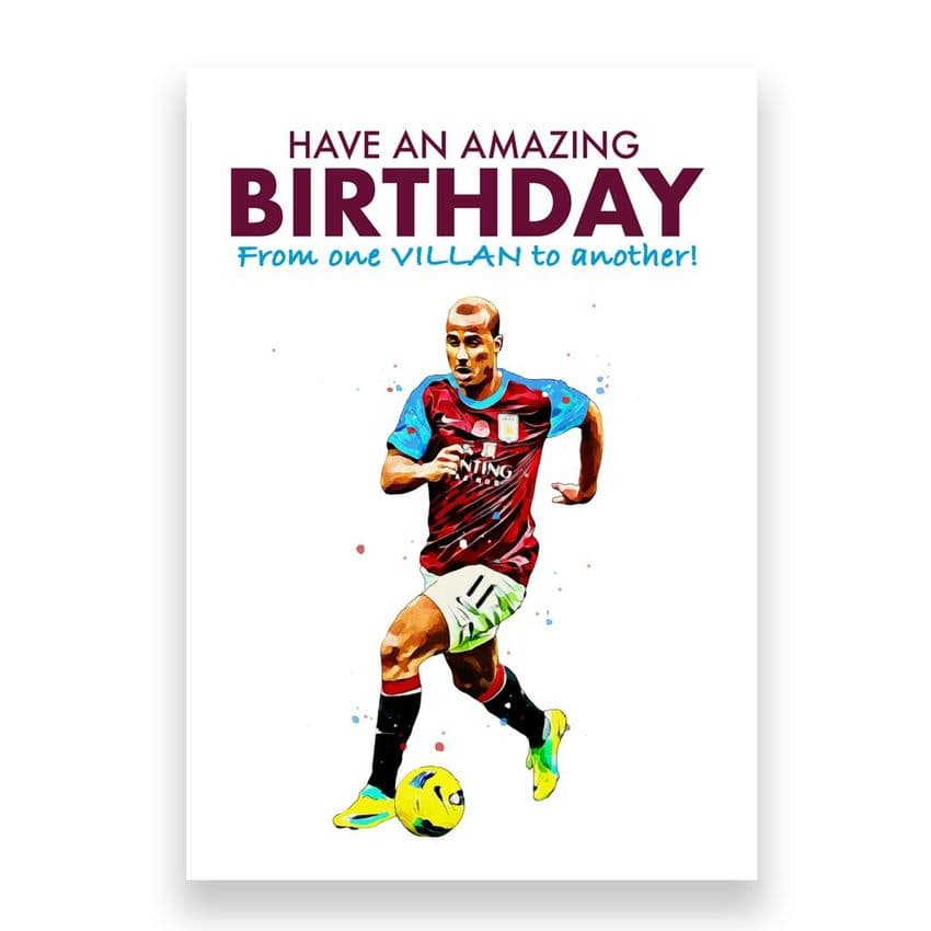 Aston Villa Birthday Card | Gabriel Agbonlahor