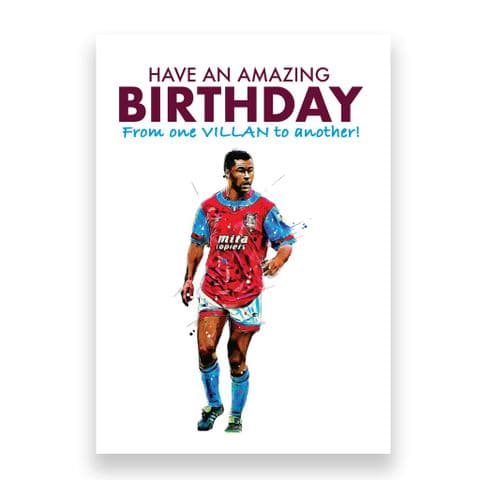 Aston Villa Birthday Card | Paul McGrath