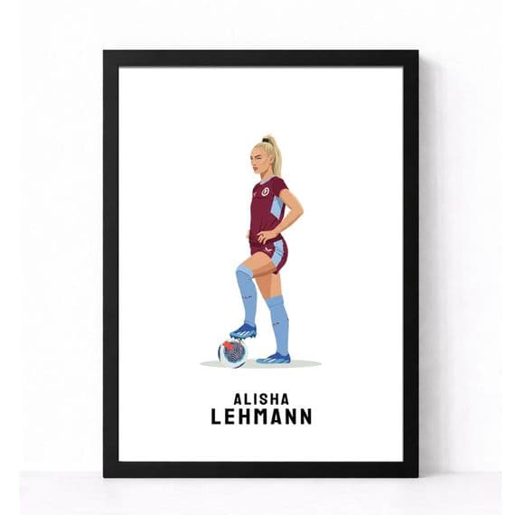 Aston Villa Print | Alisha Lehmann