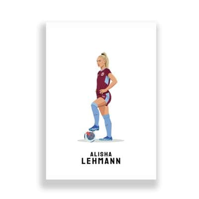 Aston Villa Print | Alisha Lehmann