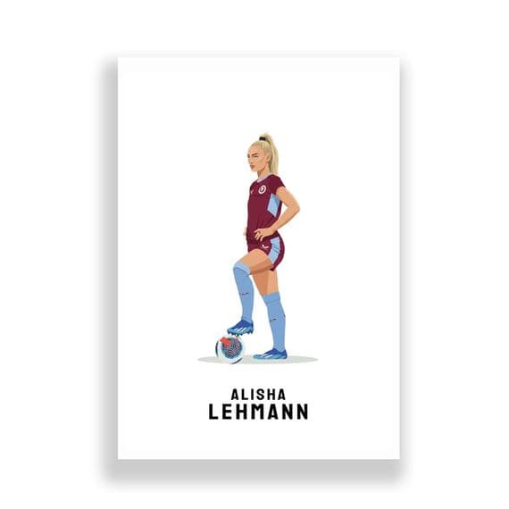 Aston Villa Print | Alisha Lehmann