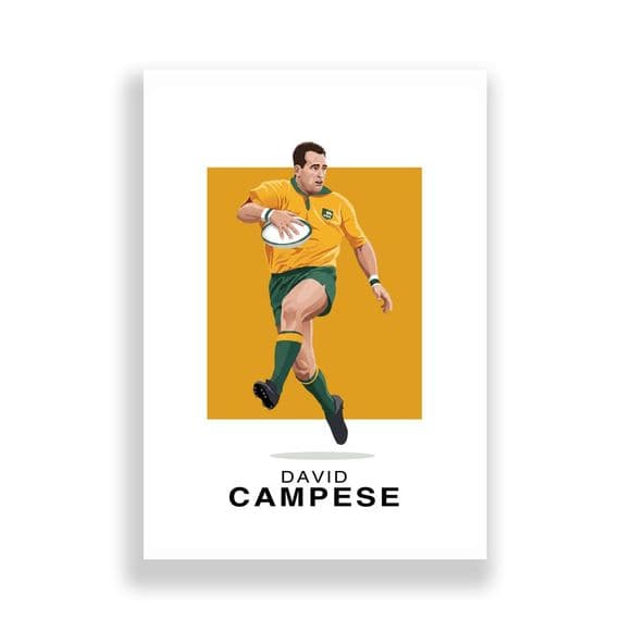 Australia Rugby Print | David Campese