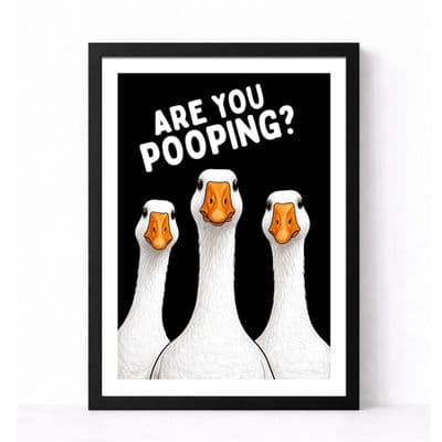 Bathroom Print | Are You Pooping? | Black