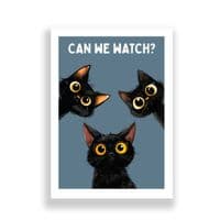 Bathroom Print | Can We Watch? | Cats