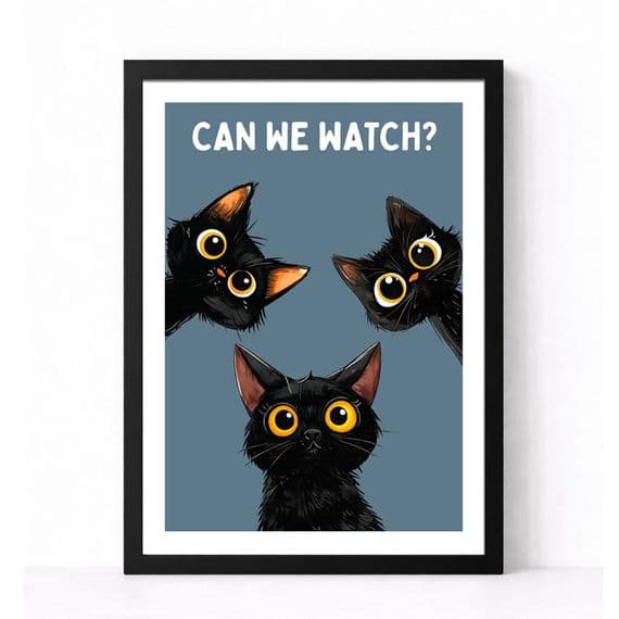 Bathroom Print | Can We Watch? | Cats