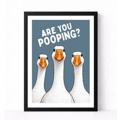 Bathroom Print | Can We Watch? | Geese
