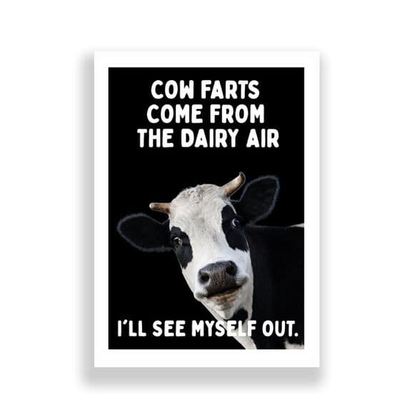 Bathroom Print | Cow Farts!