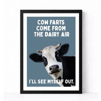 Bathroom Print | Cow Farts! | I'll See Myself Out!