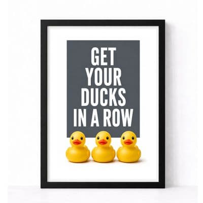 Bathroom Print | Get Your Ducks In A Row!