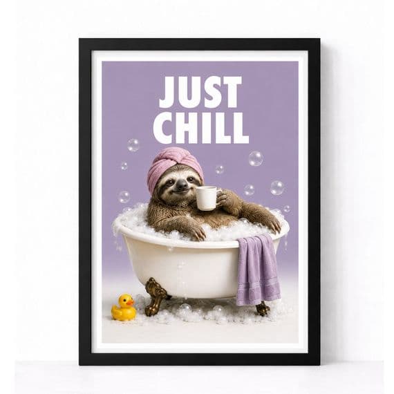 Bathroom Print | Just Chill in Bath