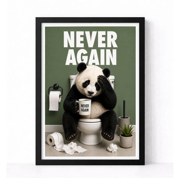 Bathroom Print | Never Again!