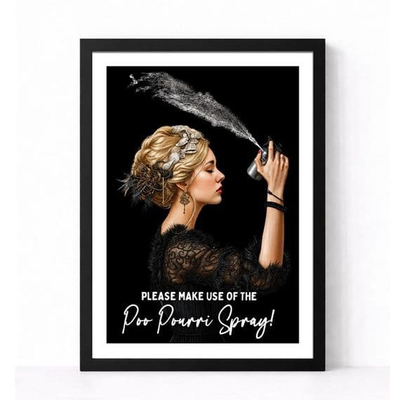 Bathroom Print | Poo Pourri Spray! | Black
