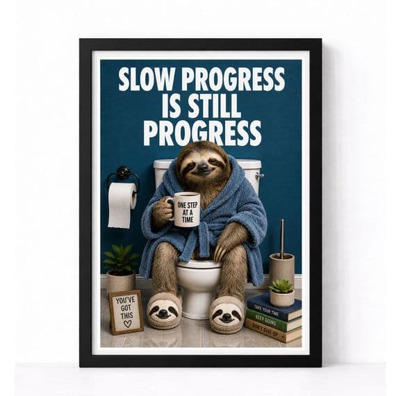 Bathroom Print | Slow Progress