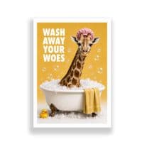 Bathroom Print | Wash  Away Your Woes!