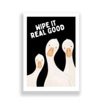 Bathroom Print | Wipe It Real Good! | Black