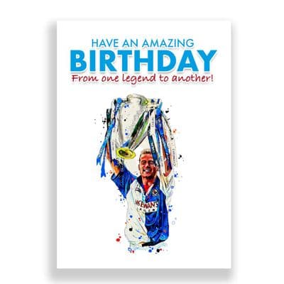 Blackburn Rovers Birthday  Card | Alan Shearer