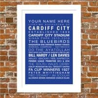 CARDIFF CITY PERSONALISED PRINT!