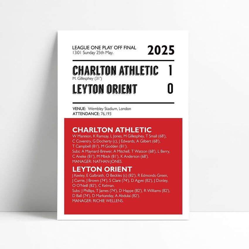 CHARLTON V LEYTON ORIENT 2025