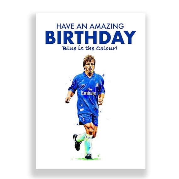 Chelsea Birthday  Card | Gianfranco Zola