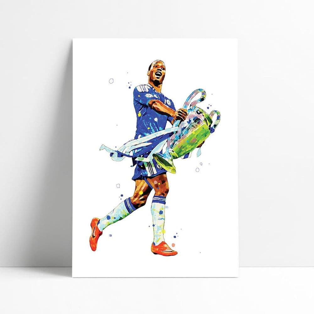 Draw Drogba Chelsea Didier Drogba Art Print