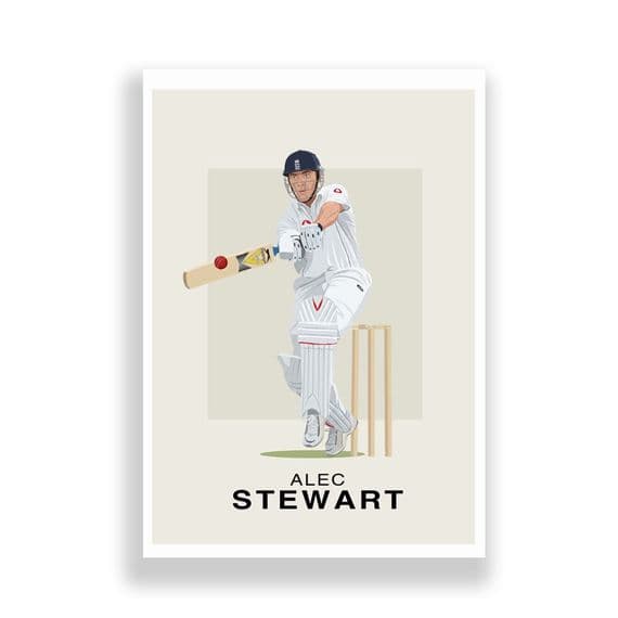 Cricket Print | Alec Stewart Illustration