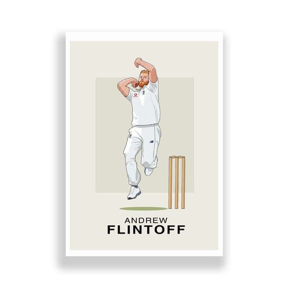 Cricket Print | Andrew 'Freddie' Flintoff  Illustration (1)