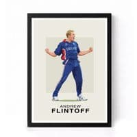 Cricket Print | Andrew 'Freddie' Flintoff  Illustration