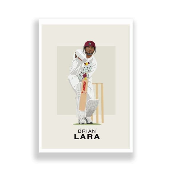 Cricket Print | Brian Lara Illustration
