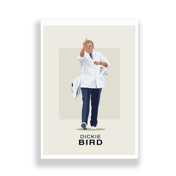 Cricket Print | Dickie Bird Illustration