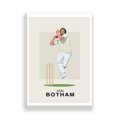 Cricket Print | Ian Botham Illustration