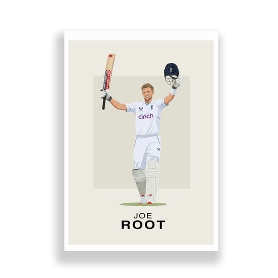 Cricket Print | Joe Root Illustration.